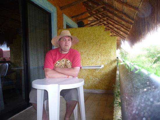 Und da bin ich auf meinem Balkon