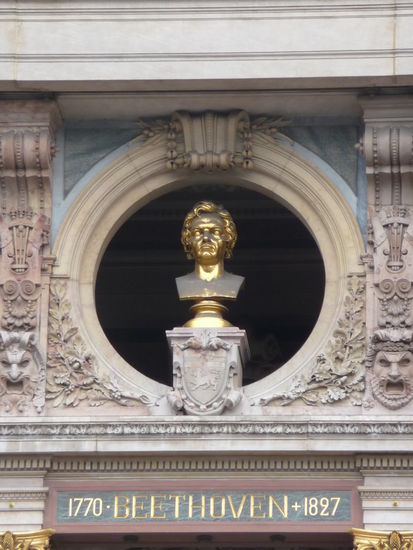 Vergoldete Bronzebüste von Ludwig van Beethoven