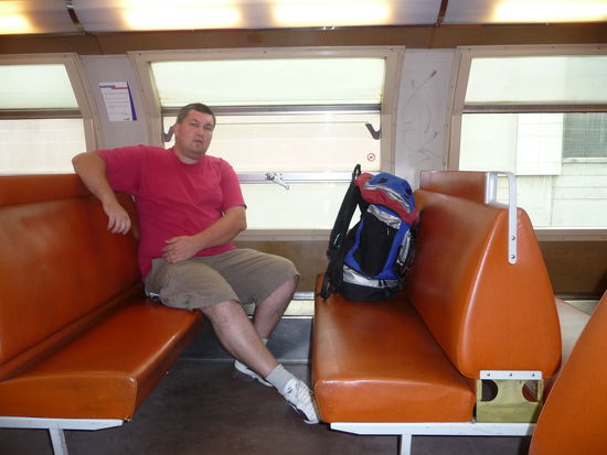 Ich im RER Zug nach Paris
