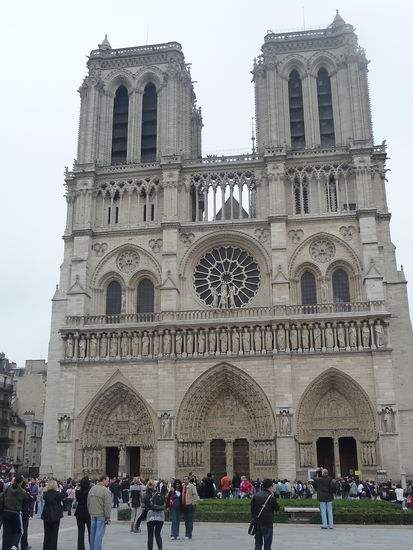 Notre Dame de Paris Westseite und seit 1991 Unesco Weltkulturerbe