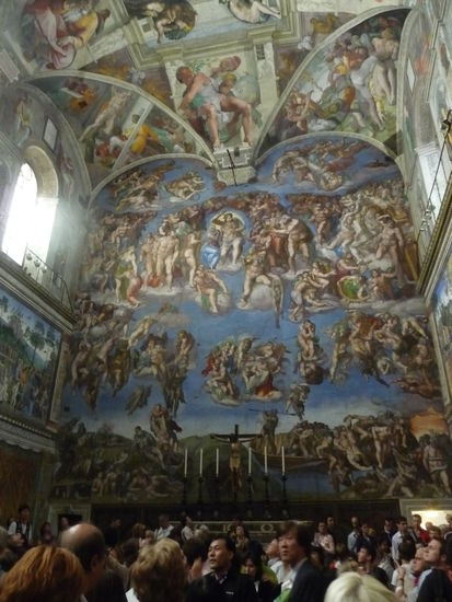 Das jüngste Gericht von Michelangelo in der Sixtinischen Kapelle