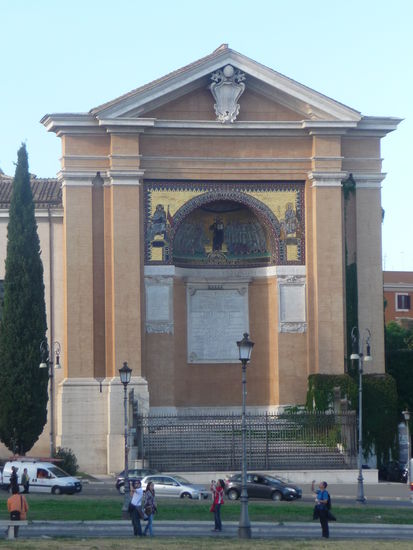 Die Absis des Leonischen Tricliniums Teil des ehemaligen Speisesaales des Papstpalastes aus der Zeit um 800.