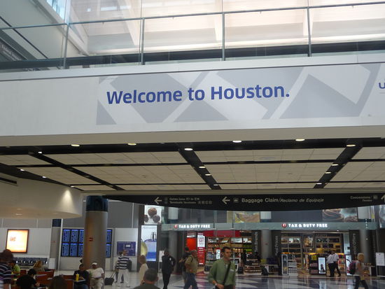 Ankunft in Housten ( Texas )