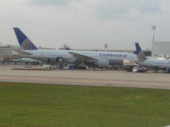 Langstreckenflieger von Continental Airlines in Housten