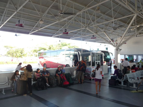 Kurz vor der Abfahrt mit dem ADO Bus nach Coba