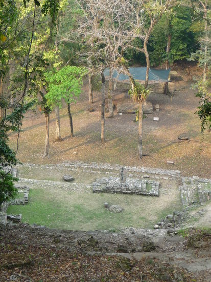 Blick nach unten vom Königspalast