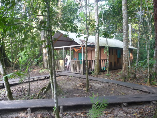 Unsere Hütte nur auf Stegen zu erreichen