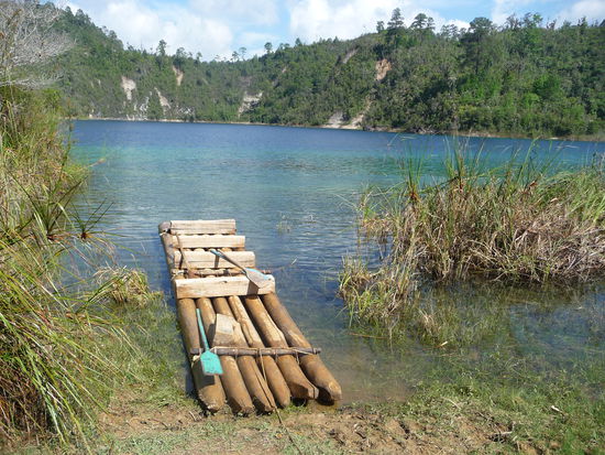 Das Floß das uns auf die Insel brachte
