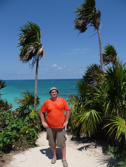 Ich mit Karibik im Rücken