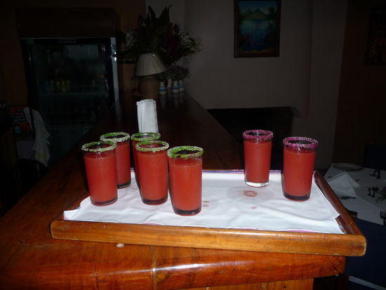 Willkommenstrunk im Hotel