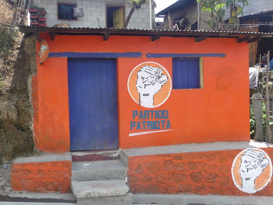 Werbung einer politischen Partei in Guatemala