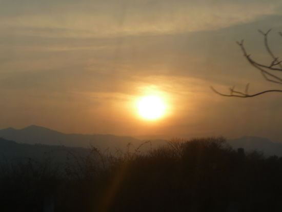 Sonnenuntergang am Abend kurz hinter Copan