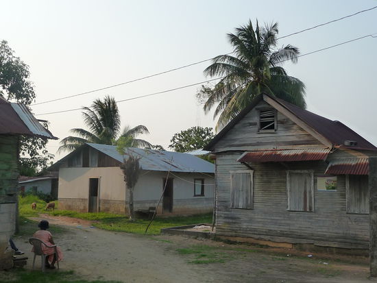 Einfache Behausungen aus Holz und Blech