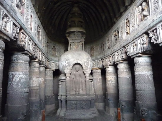Ajanta Cave 19 Buddha in the Stupa