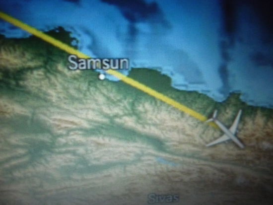 Hier die derzeitige Position kurz hinter Samsun