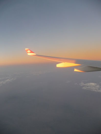 Es wird Abend und die Sonne geht unter