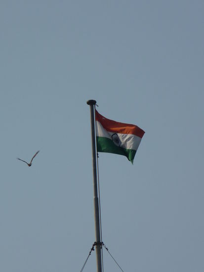 Indische Fahne auf dem Dach