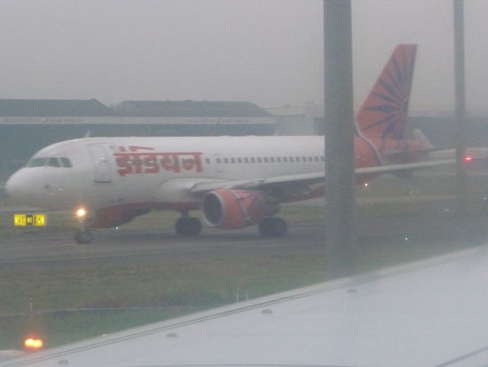 Maschine der Indian Airlines in Mumbai