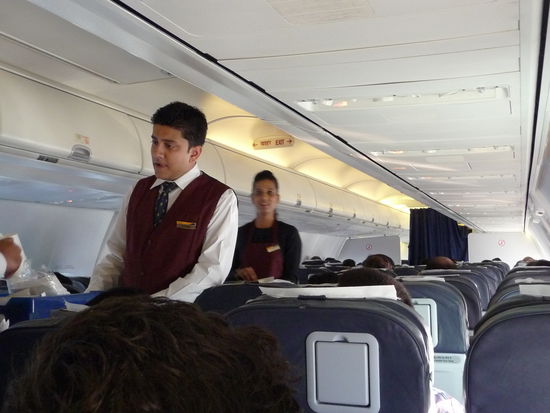 An Bord von Jet Airways auf dem Flug nach Aurangabad