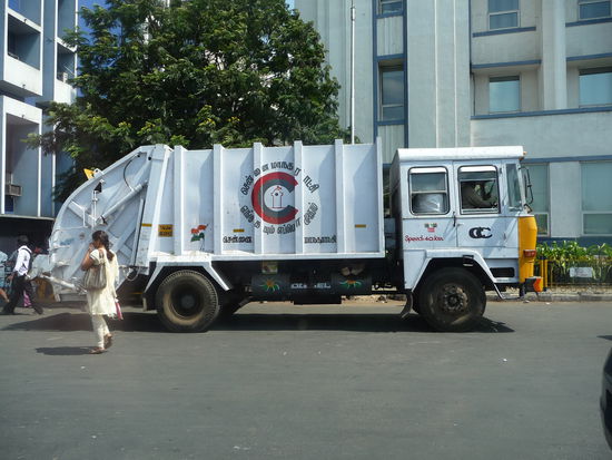 Auch in Chennai gibt es eine Müllabfuhr