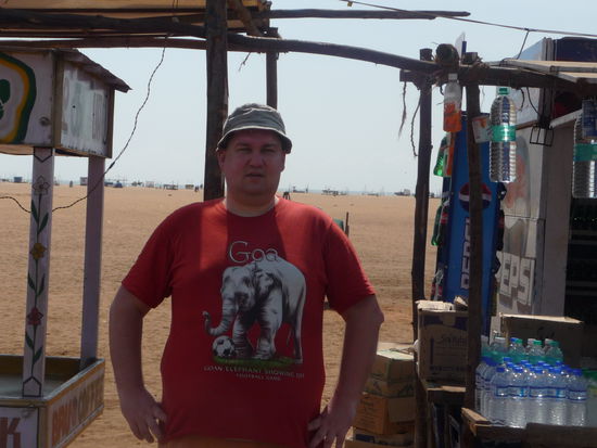 Ich am Strand von Chennai