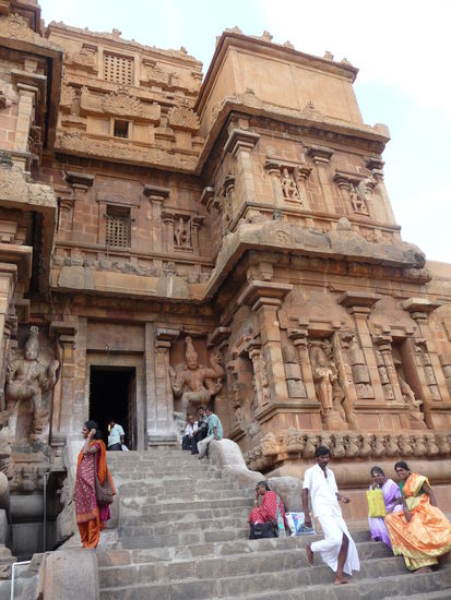 Indische Pilger am Big Tempel