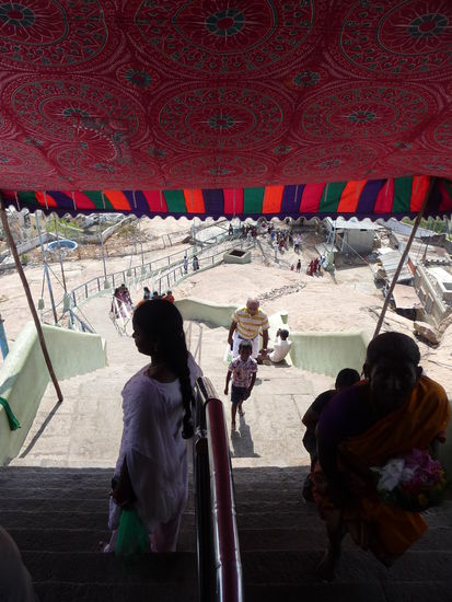 Hier geht es wieder hinunter