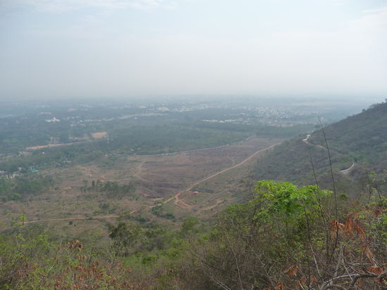 Blick von den Chamundi Hill auf Mysore
