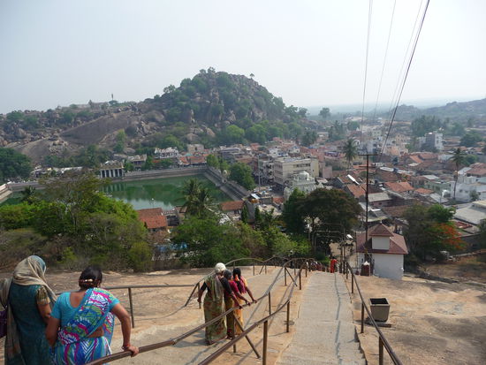 Blick hinunter ins Dorf