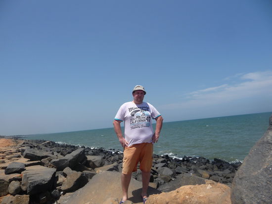 Ich am Indischen Ozean von Pondicherry