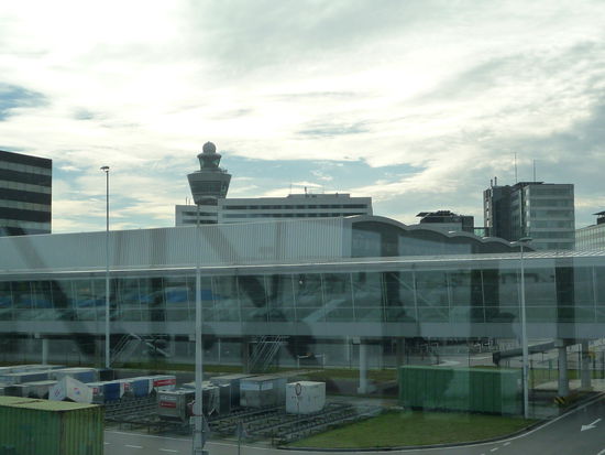 Im Hintergrund der Tower von Amsterdam