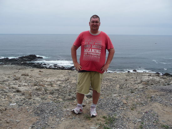 Ich am Pacific im Süden von Peru