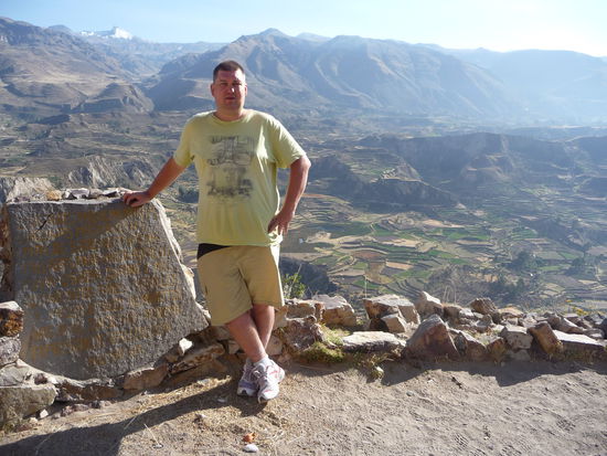 Ich am frühen Morgen im Colca Canyon