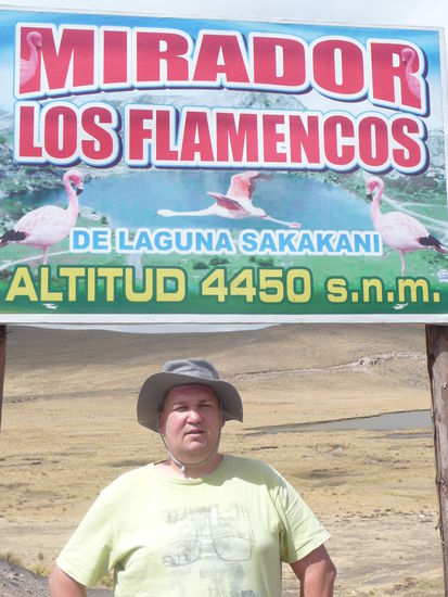 Ich am Platz der Flamingos auf 4450 m Höhe