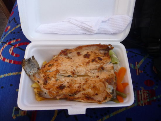 Kleine Stärkung für mich und natürlich gibts leckeren Fisch 