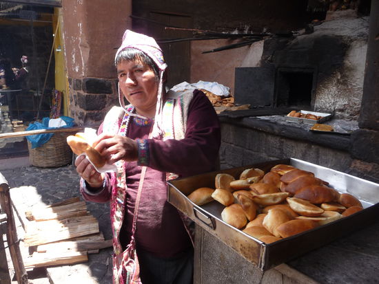 Der Bäcker mit seinen frischen Gebäck