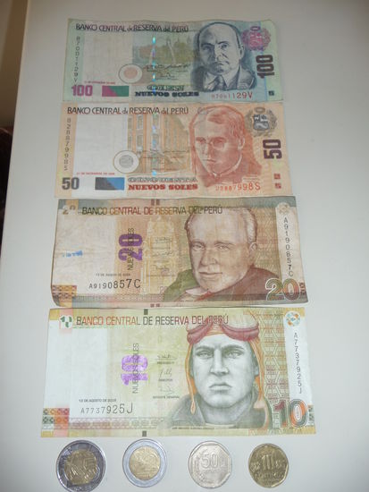 Peruanische Währung Vorderseite