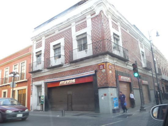 Schöne  Kolonialhäuser in Puebla