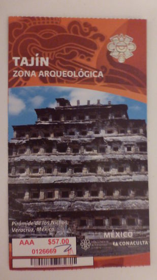 Eintritt 57 Pesos = 3,50 Euro und Video Gebühr auch hier 45 Pesos = 2,80 Euro