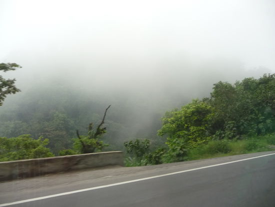 Es geht zurück von der feuchtwarmen Golfküste , durch Nebel verhangene Berge nach Mexiko City