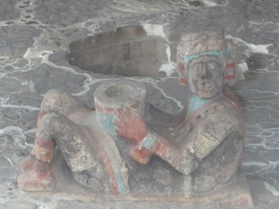 Der farbige Chacmool vom Templo Mayor