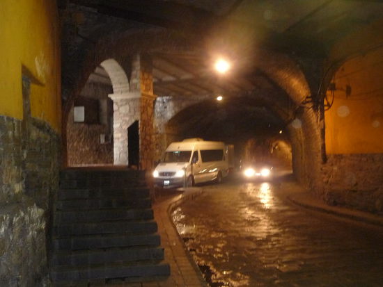 Unterwegs im unterirdischen Tunnelsystem von Guanajuato