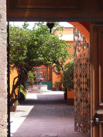 Blick in einen Hinterhof