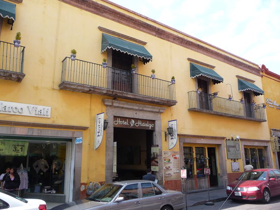 Außenbereich meines kolonialen Hotels direkt am Zocalo von Queretaro