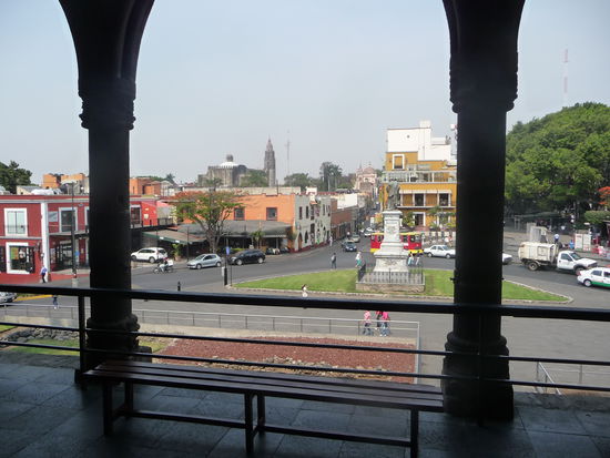 Blick vom Balkon des Palacio de Cortes Eintitt 46 Pesos = 2,85 Euro und Video Gebühr  45 Pesos = 2,80 Euro