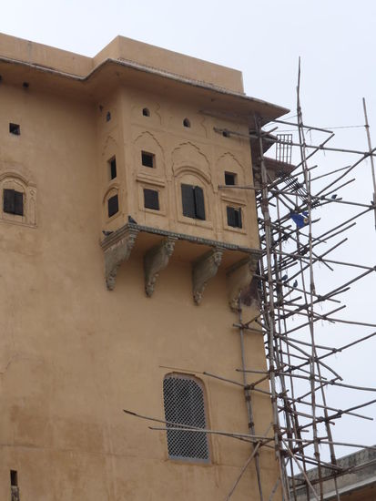 Restaurierungsarbeiten an den Gebäuden im  Nahargarh Fort