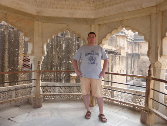 Ich im Palast von Man Singh I. im Amber Fort