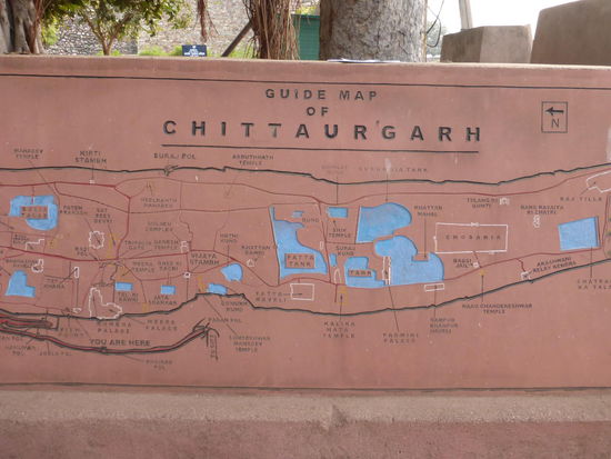 Ein Plan der Anlage - Eintritt und Video 150 Rupie = 1,80 Euro