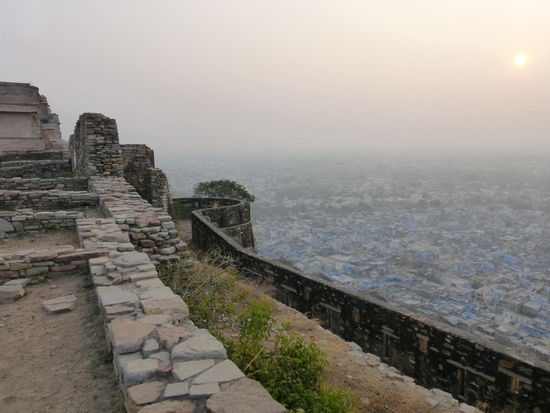 Blick auf die Stadt von der Festung Chittorgarh