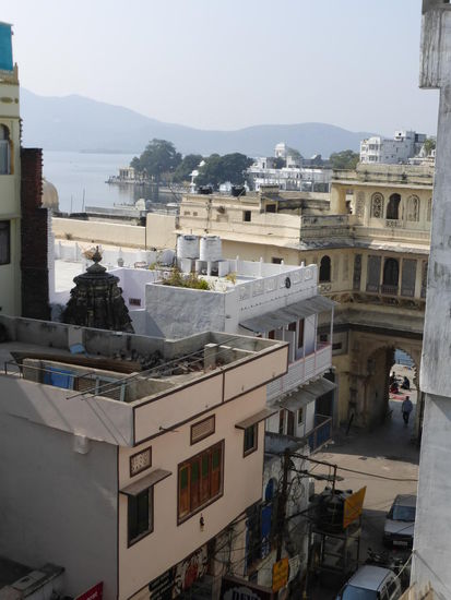 Blick aus meinem Zimmer auf Pichola See